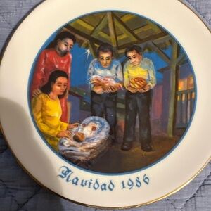 Navidad‎ 1986 Decorative Plate and cup
